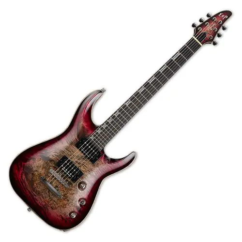 ESP Horizon NT CTM Electric Guitar See Thru Red Burst sku number EHORCTMNTBMSTBLKRDFD