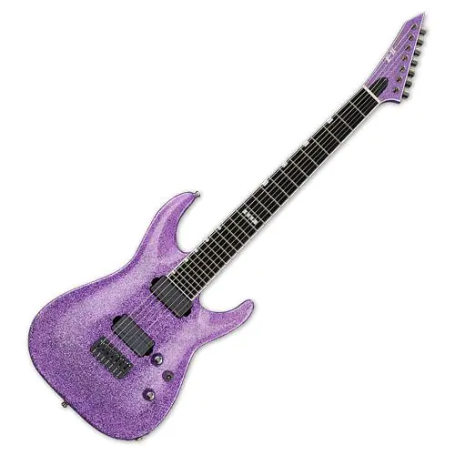 ESP E-II Horizon NT-7B Hipshot 7 String Baritone Electric Guitar Purple Sparkle sku number EIIHORNT7BHSPSPF