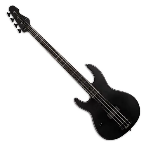 ESP LTD AP-4 Black Metal Left Handed Electric Bass Black Satin sku number LAP4BKMBLKSLH