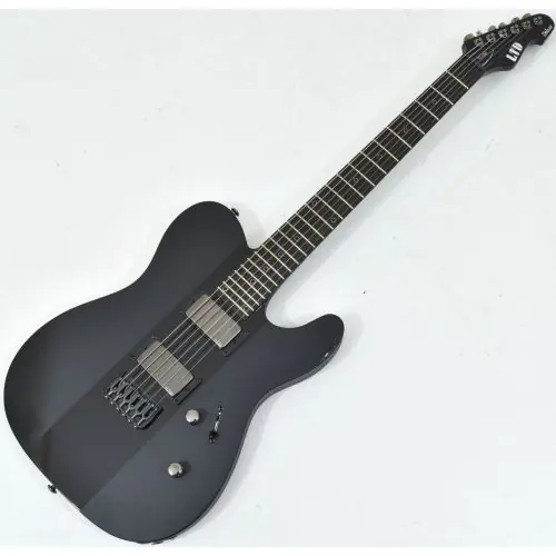 ESP LTD Deluxe TE-1000 Electric Guitar Satin Black Gloss Stripe B-Stock 0415 sku number LXTE1000BLKSGS.B 0415