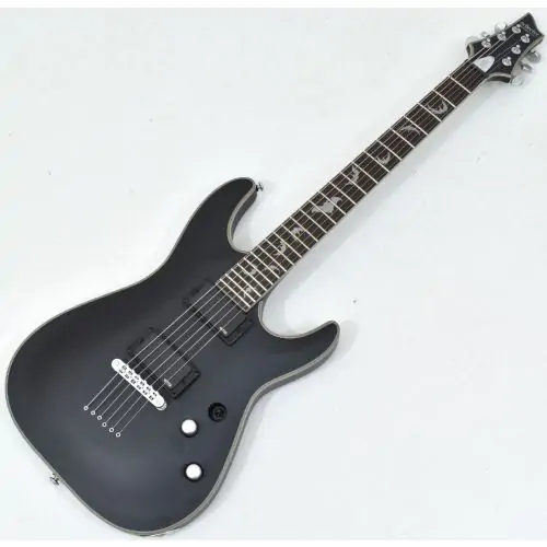 Schecter Damien Platinum-6 Electric Guitar Satin Black B-Stock 0519 sku number SCHECTER1181.B 0519