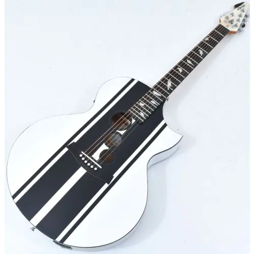 Schecter DJ Ashba Signature Acoustic Electric Guitar Satin White B-Stock 3634 sku number SCHECTER3718.B 3634