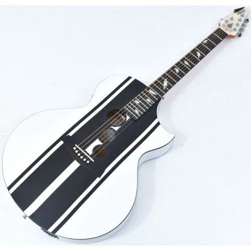Schecter DJ Ashba Signature Acoustic Electric Guitar Satin White B-Stock 3641 sku number SCHECTER3718.B 3641