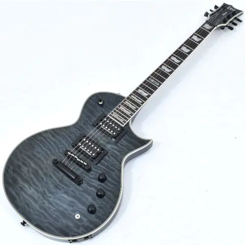 ESP LTD EC-1000 Piezo Quilted Maple Electric Guitar See Thru Black B-Stock 1611 sku number LEC1000PIEZOQMSTBLK.B 1611