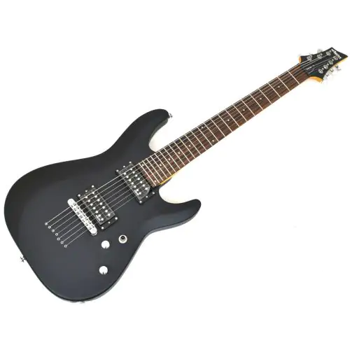 Schecter C-7 Deluxe Electric Guitar Satin Black B-Stock 0375 sku number SCHECTER437.B 0375