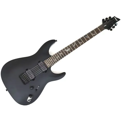 Schecter Damien-6 Electric Guitar Satin Black B-Stock 0301 sku number SCHECTER2470.B 0301