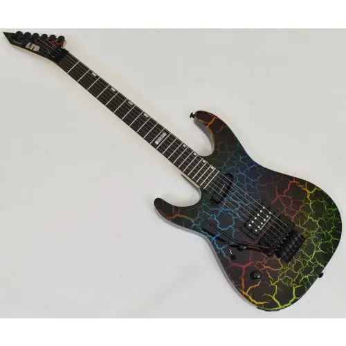 ESP LTD Mirage Deluxe 87 Left-Handed Guitar Rainbow Crackle B-Stock 0650 sku number LMIRAGEDX87RBCRKLH.B 0650