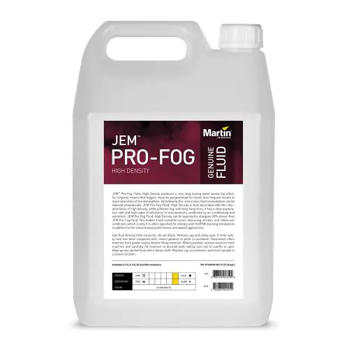 Martin High Density JEM Pro Fog Fluid 4x 5L sku number 97120932