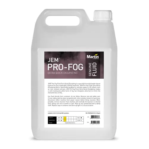 Martin Extra Quick Dissipating JEM Pro Fog Fluid 4x 5L sku number 97120902