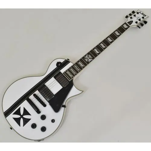 ESP LTD James Hetfield Iron Cross Guitar Snow White B-Stock 0455 sku number LIRONCROSSSW.B 0455