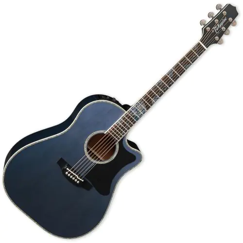 Takamine LTD 2021 Dreadnought Cutaway Acoustic Guitar Charcoal Blue Gradation sku number TAKLTD2021