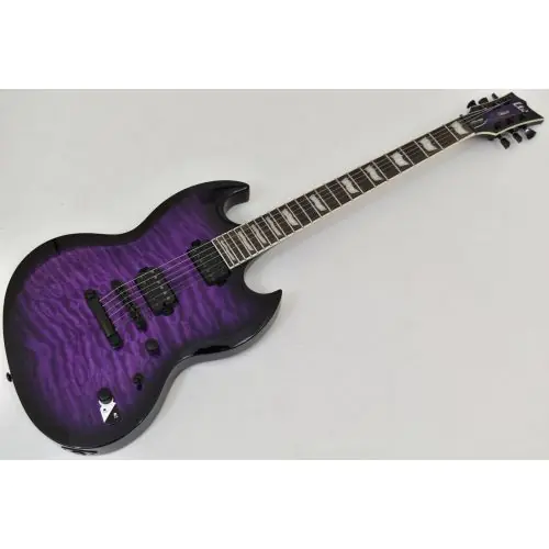 ESP LTD Viper-1000 Guitar Purple Sunburst B-Stock sku number LVIPER1000QMSTPSB.B 1279