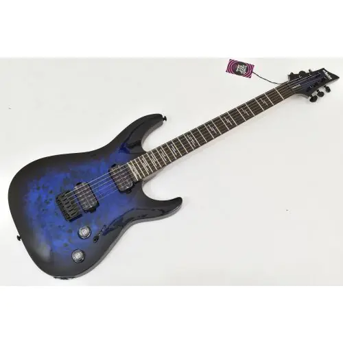 Schecter Omen Elite-6 Guitar See-Thru Blue Burst B-Stock 5276 sku number SCHECTER2452.B 5276-1