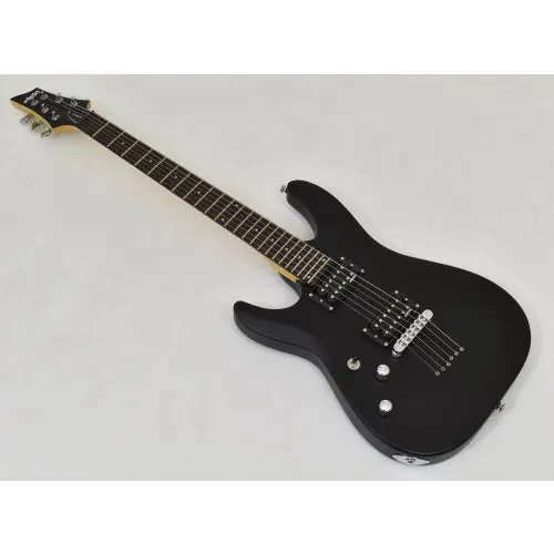 Schecter C-6 Deluxe Left-Handed Guitar Satin Black B-Stock 0486 sku number SCHECTER433.B 0486