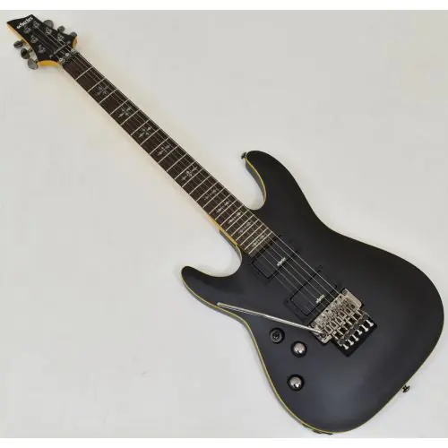 Schecter Demon-6 FR Left-Handed Guitar Satin Black B-Stock sku number SCHECTER3666.B 3165