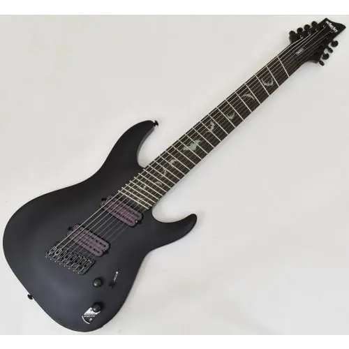 Schecter Damien-8 Multiscale Guitar Satin Black B-Stock 2693 sku number SCHECTER2477.B2693