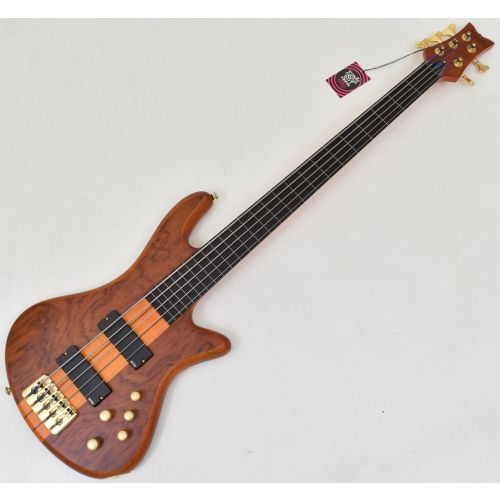 Schecter Stiletto Studio 5 Fretless Bass Honey Satin B Stock 1293 La