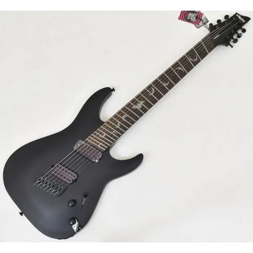 Schecter Damien-7 Multiscale Guitar Satin Black sku number SCHECTER2476