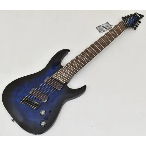 Schecter Omen Elite-8 Multiscale Guitar See Thru Blue Burst sku number SCHECTER2467