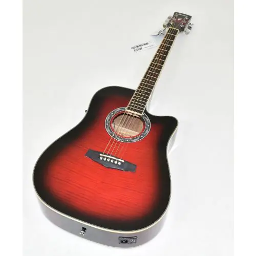 Ibanez PF28ECETRS PF Series Acoustic Guitar in Transparent Red Sunburst 0057 sku number PF28ECETRS.B 0057