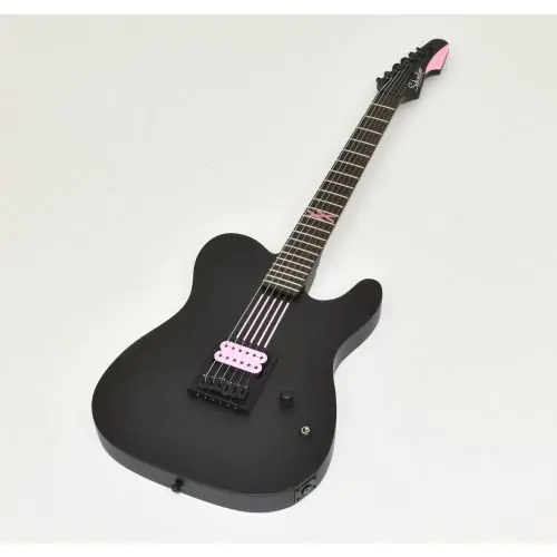 Schecter Machine Gun Kelly PT Guitar Satin Blk with hot pink lines B-Stock 0419 sku number SCHECTER87.B0419