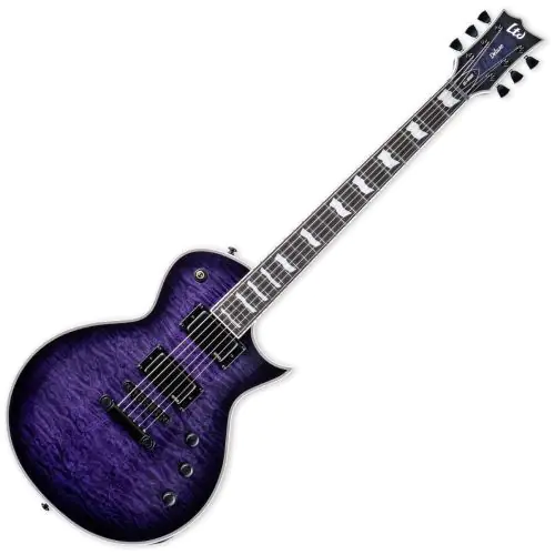 ESP LTD Deluxe EC-1000QM See Thru Purple Sunburst Guitar sku number LEC1000QMSTPSB