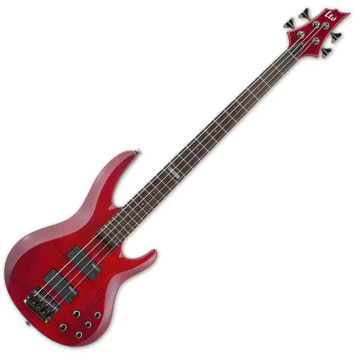 ESP LTD B-154DX Electric Bass in See-Through Red B-Stock sku number LB154DXSTR.B