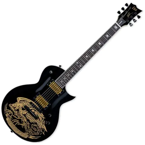 ESP LTD WA-Warbird Black Gold Will Adler Guitar B-Stock sku number LWAWARBIRDBLKG-B