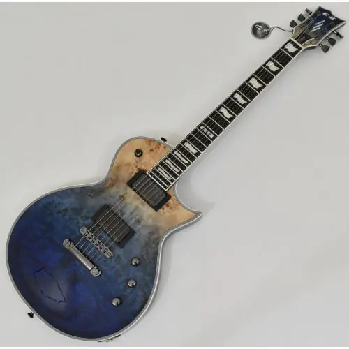 ESP E-II Eclipse Burl Maple Guitar Blue Natural Fade B-Stock sku number EIIECBMBLUNFD-B