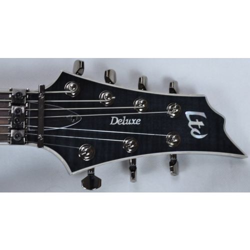 ESP LTD Deluxe H-1007FR Electric Guitar in See-Thru Black B