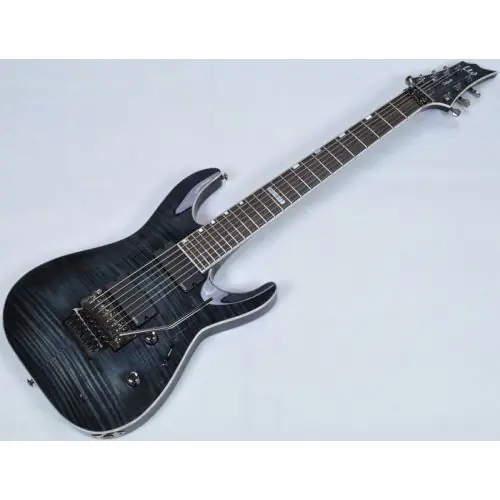 ESP LTD Deluxe H-1007FR Electric Guitar in See-Thru Black B-Stock sku number LH1007FRSTBLK.B