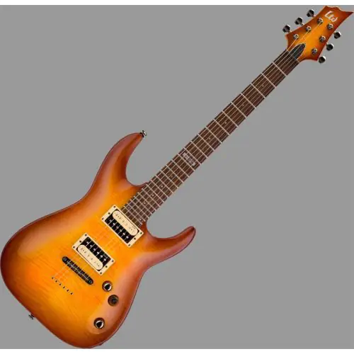 ESP LTD H-101FM Guitar in Amber Sunburst Finish B-Stock sku number LH101FMASB.B