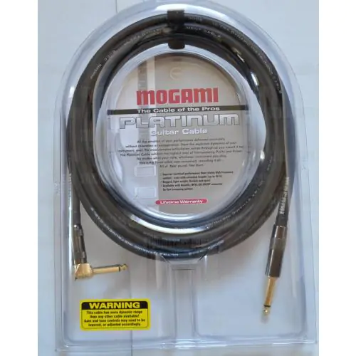 Mogami Platinum Guitar R Cable 12 ft. sku number PLATINUM GUITAR-12R