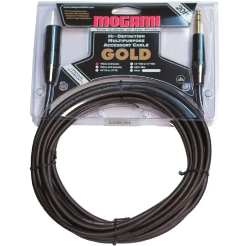 Mogami Gold TRS-XLRM Cable 20 ft. sku number GOLD TRS-XLRM-20