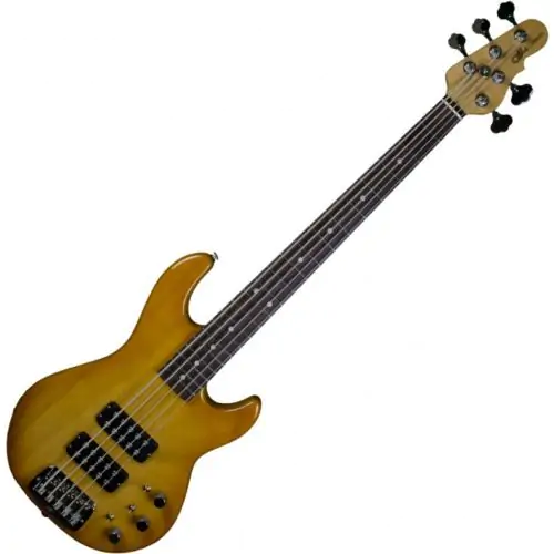 G&L usa custom L-2500 5 string empress body electric bass in honeyburst sku number 111466