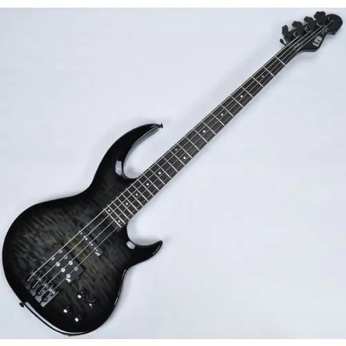 ESP LTD BB-1004QM Bunny Brunel Electric Bass in See Thru Black sku number LBB1004QMSTBLKSB