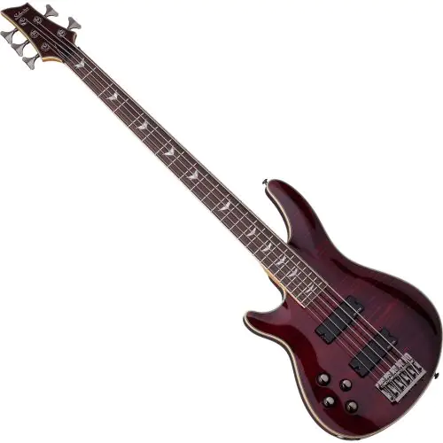 Schecter Omen Extreme-5 Left-Handed Electric Bass in Black Cherry Finish sku number SCHECTER2047