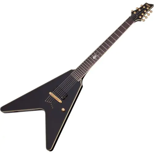 Schecter Signature Chris Howorth V-7 Electric Guitar Metallic Black sku number SCHECTER257