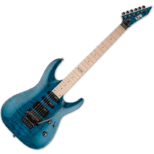 ESP LTD MH-103QM Guitar in See-Through Blue sku number LMH103QMSTB