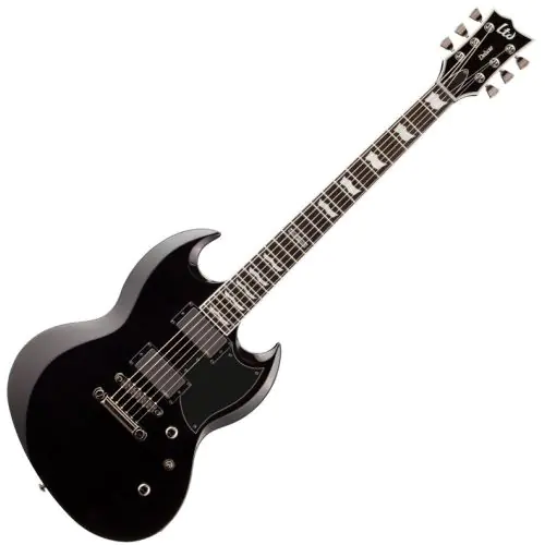 ESP LTD Deluxe Viper-1000 Electric Guitar in Black sku number LVIPER1000BLK