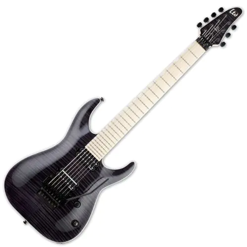 ESP LTD BS-7 Ben Savage 7 strings Electric Guitar in See Thru Black B-Stock sku number LBS7STBLK.B