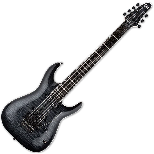 ESP LTD BS-7B Ben Savage 7 strings Baritone Electric Guitar in See Thru Black Sunburst sku number LBS7BQMSTBLKSB