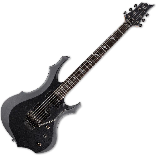 ESP LTD F-200FR Electric Guitar in Charcoal Metallic Finish sku number LF200FRCHM