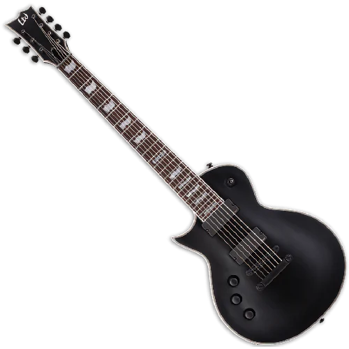 ESP LTD EC-407 7 Strings Left Handed Electric Guitar in Black Satin B-Stock sku number LEC407BLKSLH.B