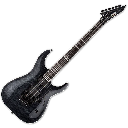 ESP LTD MH-401FR QM Electric Guitar in See-Thru Black B-Stock sku number LMH401FRQMSTBLK.B