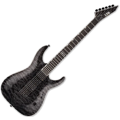 ESP LTD MH-401NT QM Electric Guitar in See Thru Black B-Stock sku number LMH401NTQMSTBLK.B