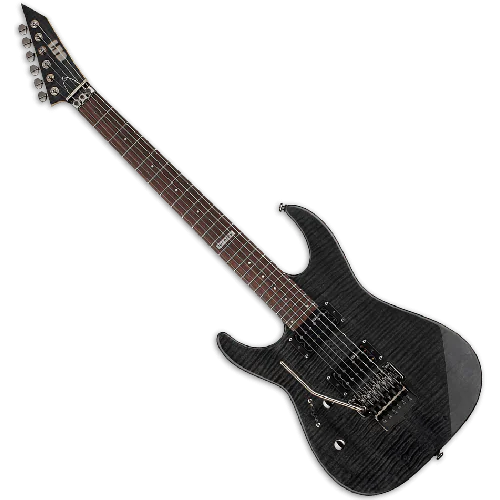 ESP LTD M-100FM Left Handed Electric Guitar in See-Through Black B-Stock sku number LM100FMSTBLKLH.B