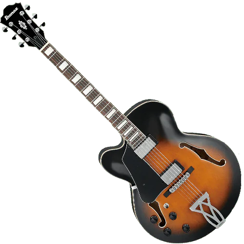 Ibanez Artcore AF75LVSB Left-Handed Hollow Body Electric Guitar in Vintage Sunburst Finish sku number AF75LVSB