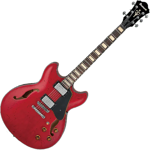 Ibanez Artcore Vintage AFV10ATRL Hollow Body Electric Guitar in Transparent Cherry Red Low Gloss Finish sku number AFV10ATRL