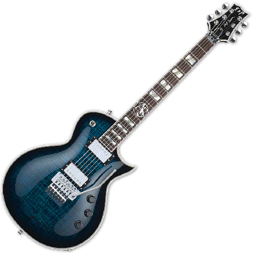 ESP Alex Skolnick FR Electric Guitar in Black Aqua Sunburst sku number EALEXSFRBLKAQSB